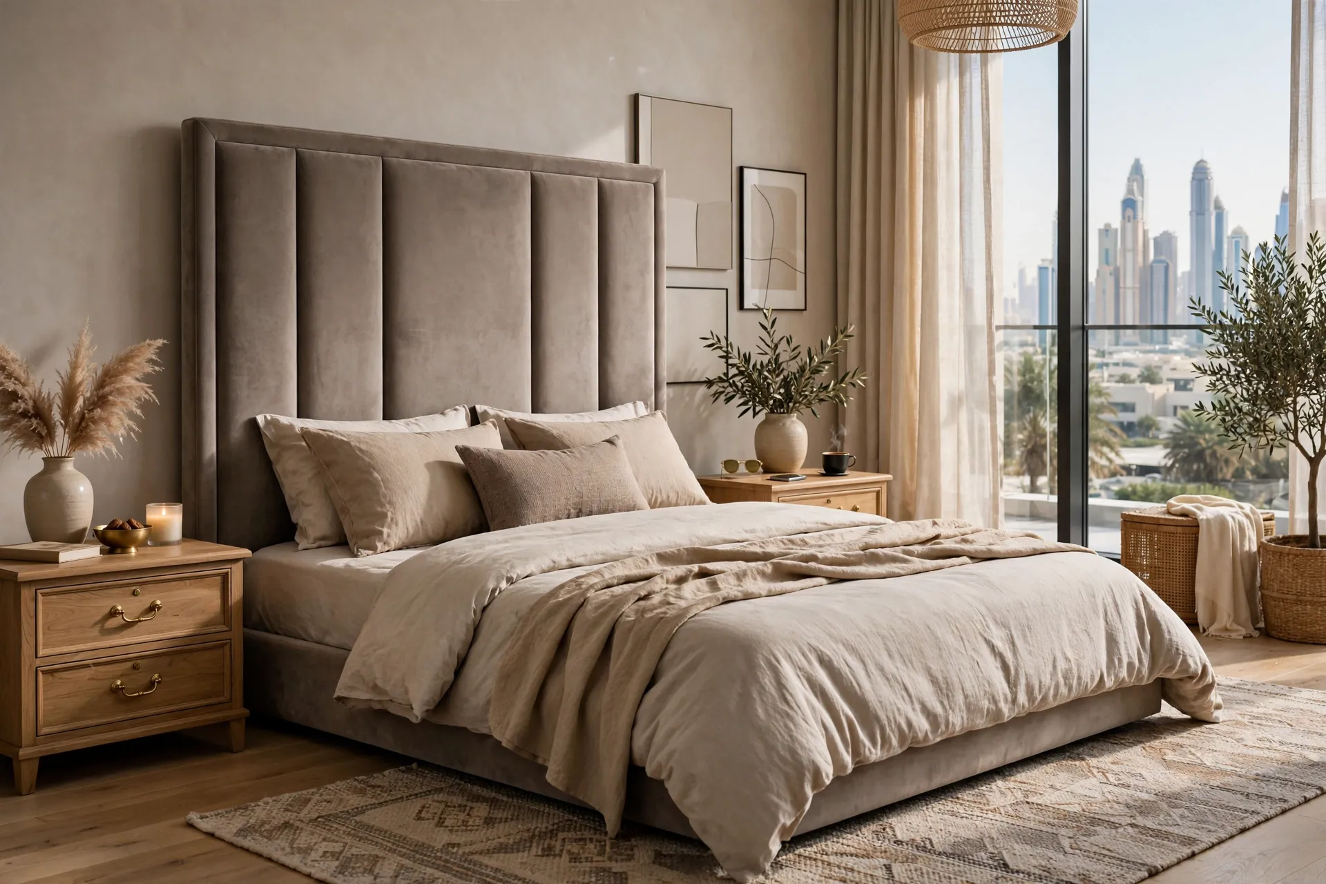 Soft Taupe + Natural Oak Velvet