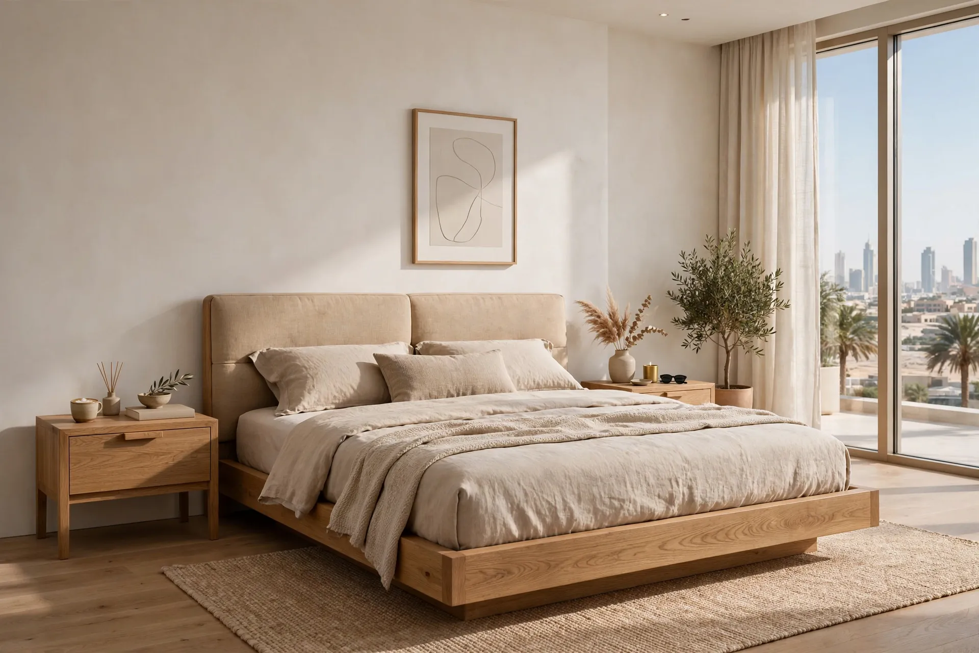 Pure White + Taupe Grey Brass Legs